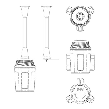 Podstawa QUAD LOCK w cup holder samochodowy czarny