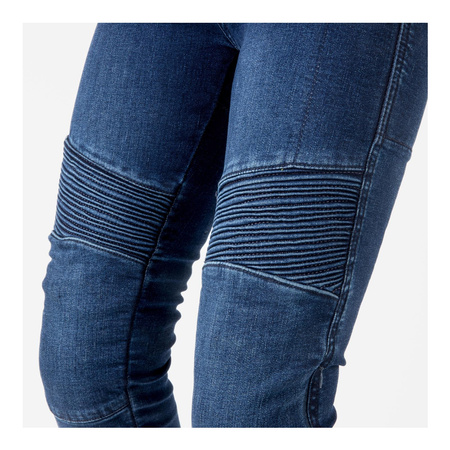 Damskie jeansy motocyklowe OZONE AGNESS II niebieskie