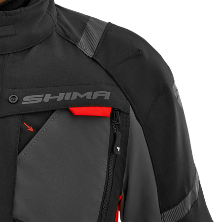 Kurtka motocyklowa tekstylna miejska Shima HERO 2.0 czerwony