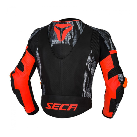 Kurtka motocyklowa SECA SRS II FLUO RED czerwony fluo czarny szary