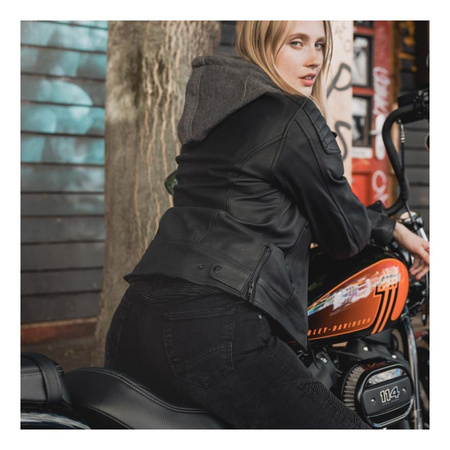 Spodnie jeansowe REBELHORN VANDAL LADY DENIM WASHED – czarne
