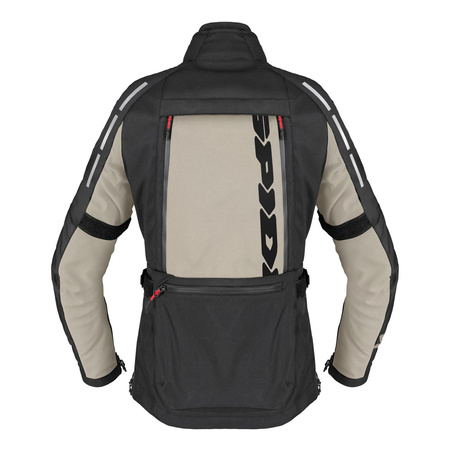 Kurtka motocyklowa tekstylna damska SPIDI 4 SEASON V3 LADY MUD czarny beżowy