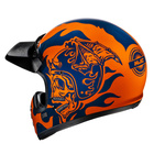 Kask motocyklowy HJC V60 Flame czarny/czerwony