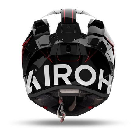 Kask motocyklowy AIROH GP800 MUST RED GLOSS czerwony szary biały czarny