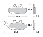 SBS KLOCKI HAMULCOWE KH194 STREET CERAMIC KOLOR CZARNY DEDYKOWANY DO YAMAHA DT50 PIAGGIO VESPA 125 APRILIA RX 90 120HF