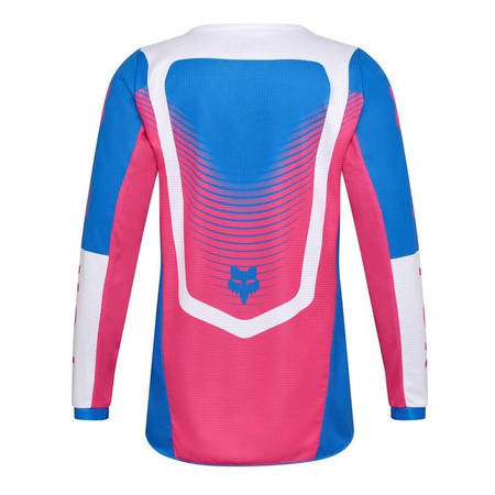 Bluza motocyklowa cross dziecięca FOX JUNIOR 180 COLLECT BLUE/PINK czarny różowy