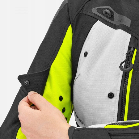 Kurtka motocyklowa damska SHIMA DUNE LADY FLUO czarny szary żółty fluo