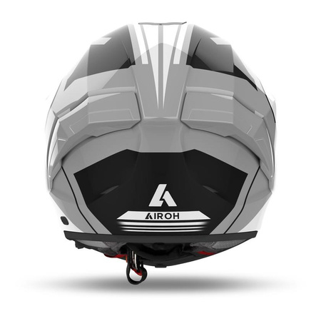 Kask motocyklowy AIROH MATRYX THRON WHITE GLOSS biały szary czarny