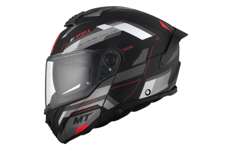 Kask motocyklowy MT ATOM 2 SV BAST BLACK/GREY czarny szary czerwony