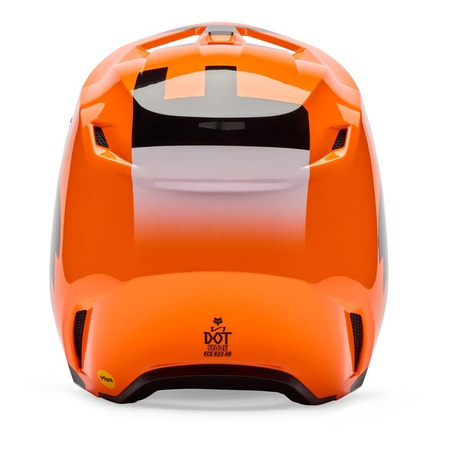 Kask cross dziecięcy FOX JUNIOR V1 SHIELD FLUO ORANGE pomarańczowy fluo czarny