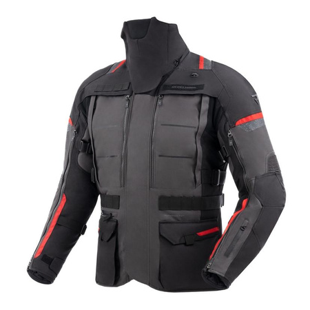 Kurtka motocyklowa tekstylna Rebelhorn CUBBY V czarny-antracyt-żółty fluo