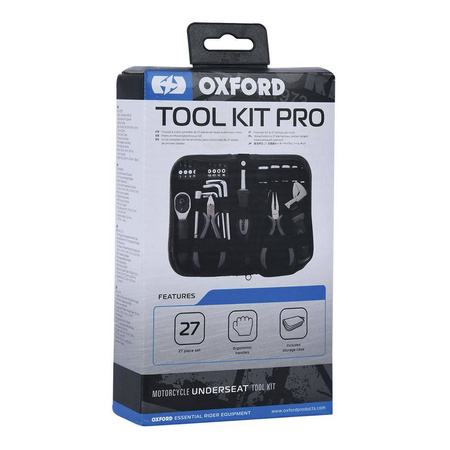 Zestaw motocyklowy narzędzi OXFORD TOOL KIT PRO 27pcs
