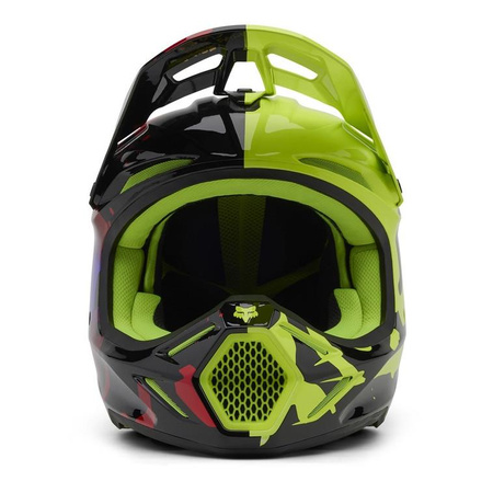 Kask motocyklowy FOX V3 Throttle Fluorescent Yellow