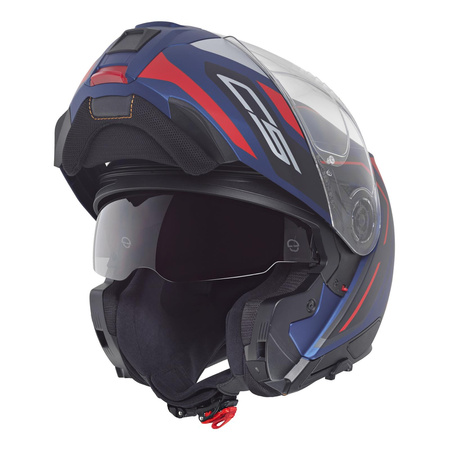 Kask motocyklowy SCHUBERTH C5 ECE OMEGA BLUE niebieski czerwony czarny biały