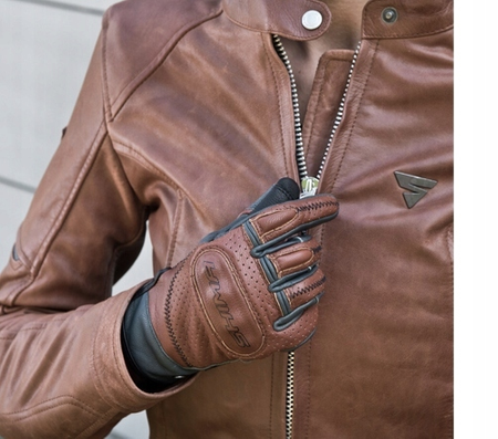 Damskie rękawice motocyklowe miejskie Shima CALIBER brązowy