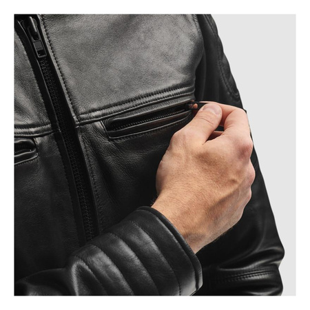 Kurtka motocyklowa skórzana Rebelhorn HUNTER II czarny mat