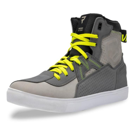 Buty motocyklowe trampki Rebelhorn VANDAL szary-czarny-żółty fluo