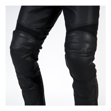 Jeansy motocyklowe OZONE RUSTY WAXED czarne
