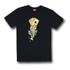 Koszulka codzienna T-shirt DAVCA CARDS BLACK czarny beżowy zielony