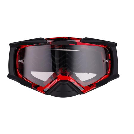 Gogle IMX Dust Graphic red/black matt - szyba dark smoke + clear (2 szyby w zestawie)