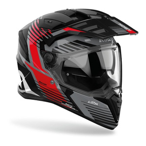 Kask motocyklowy AIROH BANDIT SPICY RED GLOSS czerwony szary czarny