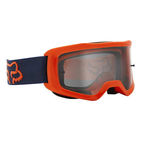 Gogle motocyklowe mx dziecięce FOX JUNIOR MAIN STRAY ORANGE pomarańczowy fluo granatowy