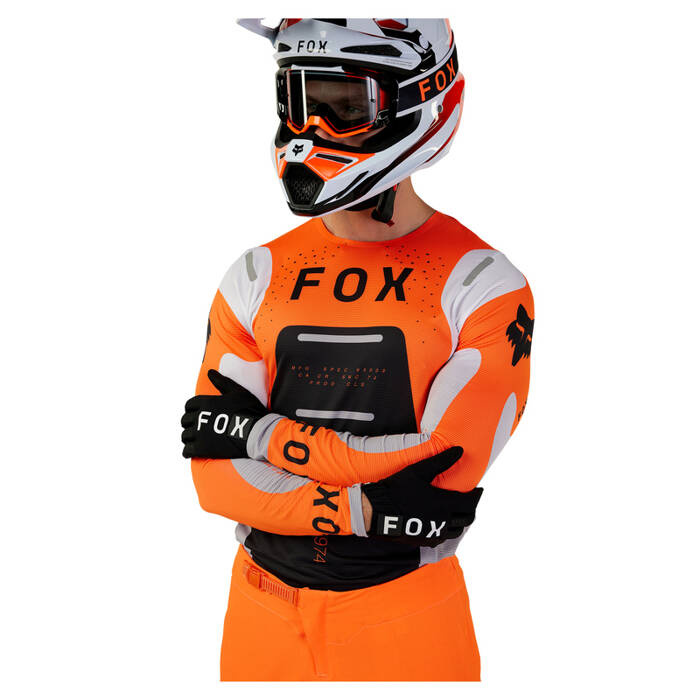 Bluza koszulka motocyklowa rowerowa cross offroad mtb FOX Flexair Magnetic Fluo pomarańczowy