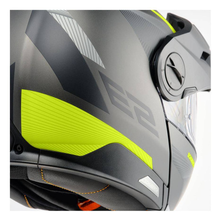 Kask motocyklowy SCHUBERTH E2 ECE DEFENDER YELLOW czarny szary żółty fluo