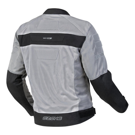 Kurtka motocyklowa tekstylna miejska OZONE DART SILVER czarna