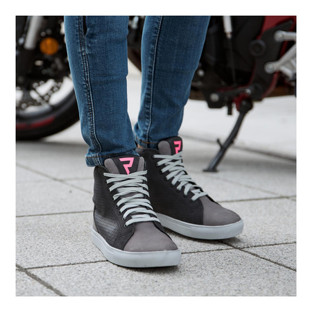 Damskie buty motocyklowe trampki Rebelhorn TRAMP II czarny-szary