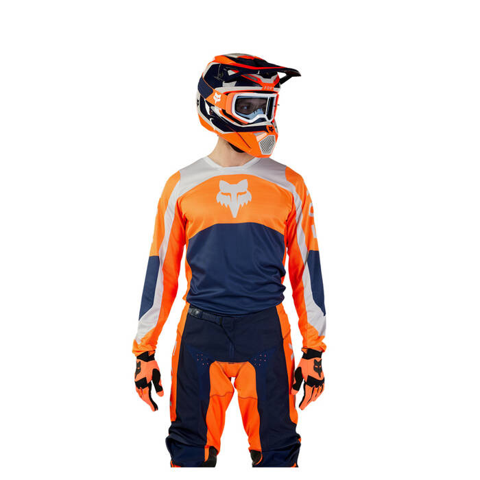 Bluza koszulka motocyklowa rowerowa cross offroad mtb FOX 180 Nitro Fluo pomarańczowy