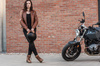 Jeansy motocyklowe damskie Shima JESS czarny