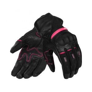 Rękawice motocyklowe damskie SECA AXIS MESH II LADY FUCHSIA czarny różowy