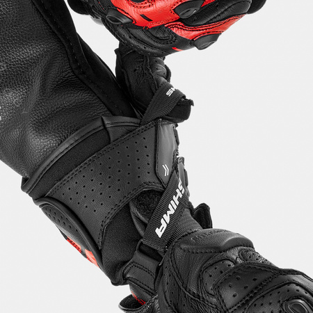 Rękawice motocyklowe sportowe skórzane Shima RS-3 czerwony