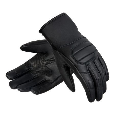 Dziecięce rękawice motocyklowe miejskie skórzane OZONE ROOKIE II JUNIOR czarne