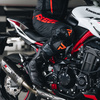 Spodnie skórzane motocyklowe Rebelhorn REBEL czarny-czerwony