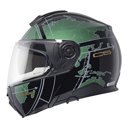 Kask motocyklowy SCHUBERTH C5 ECE GLOBE GREEN zielony czarny