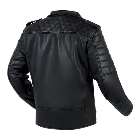 Kurtka motocyklowa skórzana ramoneska OZONE RAMONES MODERN matowy czarna