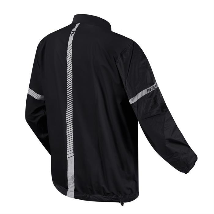 Kurtka przeciwdeszczowa odblaskowa motocyklowa Rebelhorn HORIZON czarny unisex