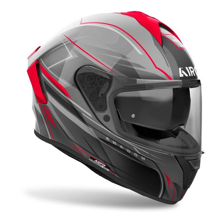 Kask motocyklowy AIROH SPARK 2 SHADOW RED GLOSS czerwony szary