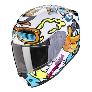 Kask motocyklowy SCORPION EXO-JNR FUN WHITE/BLUE biały niebieski