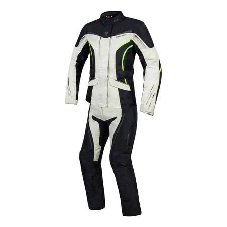 Kombinezon motocyklowy damski REBELHORN HIKER III LADY BLACK/GREY/FLO YELLOW czarny szary żółty fluo