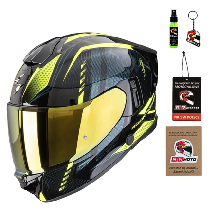 Kask integralny SCORPION EXO-530 AIR THERAS BLACK/NEON YELLOW czarny żółty fluo