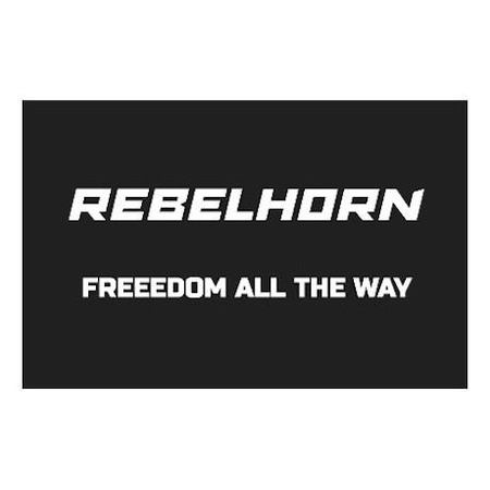 Odznaka na rzep REBELHORN FREEDOM ALL THE WAY BLACK