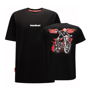 Koszulka codzienna T-shirt REBELRUSH MOTO CRUISER BLACK czarny
