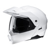 Kask motocyklowy szczękowy z daszkiem HJC C80 perłowy biały