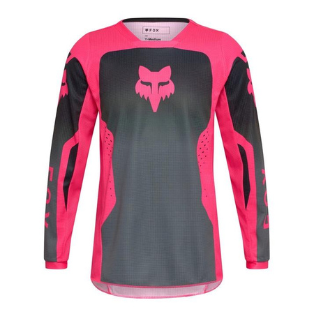 Bluza cross dziecięca FOX JUNIOR GIRLS 180 SHIELD BLACK/PINK czarny różowy