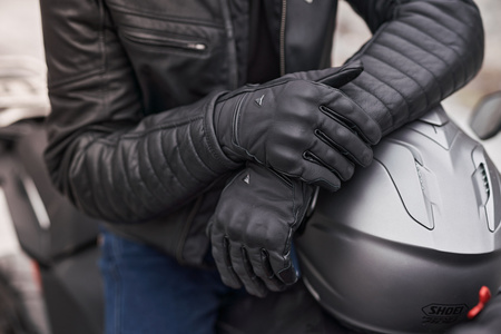 Rękawice motocyklowe miejskie Shima skórzane SHADOW TFL GLV czarny