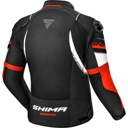 Kurtka motocyklowa tekstylna miejska Shima MESH PRO 2.0 czerwony