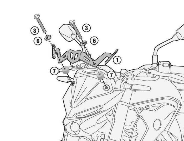 KAPPA MOCOWANIE SZYBY 4128SK YAMAHA MT-03 321 (20)